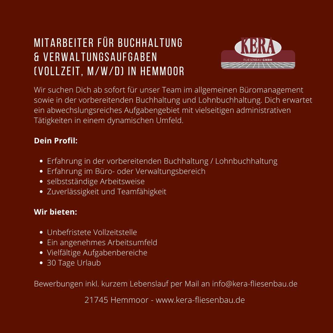 Mitarbeiter für Buchhaltung und Verwaltung Anzeige mit Reiniger